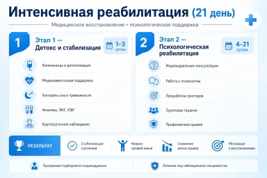 Реабилитация за 21 день в Вельске